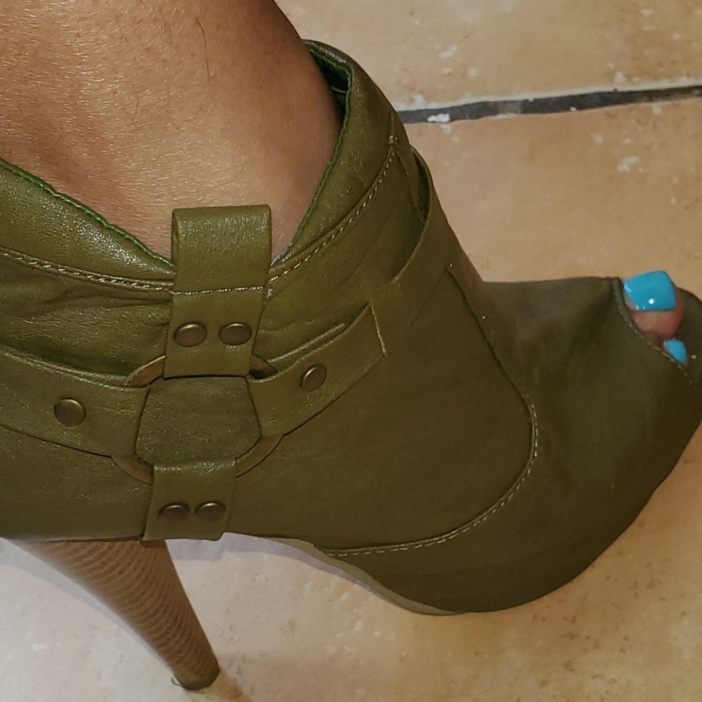 Olive ankle Booties